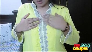 Indian Bhabhi Sonia In Yellow Shalwar Suit Getting Naked In Bedroom For Sex